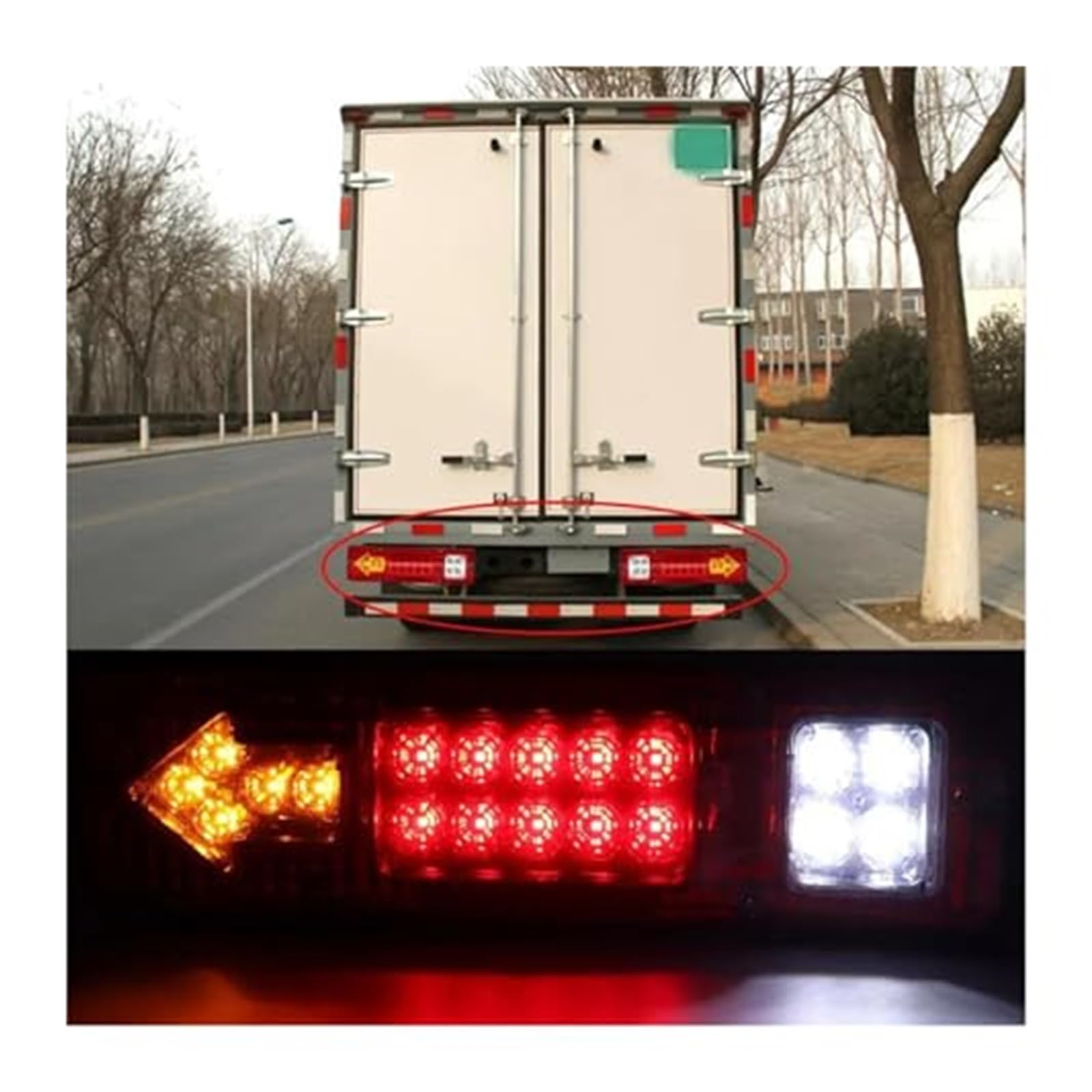 2 Pezzi Indicatore Di Direzione Posteriore LED Barra Rimorchio Luce Di Riserva Marcia Luce Posteriore Indicatore Freccia Rimorchio Per Barca Camion Luci posteriori