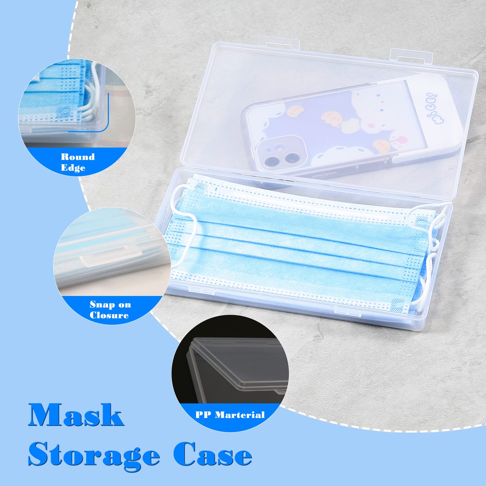 Amazon.com: SPEEDWOX Mask Storage Case 2 Pack Portable Mask Case