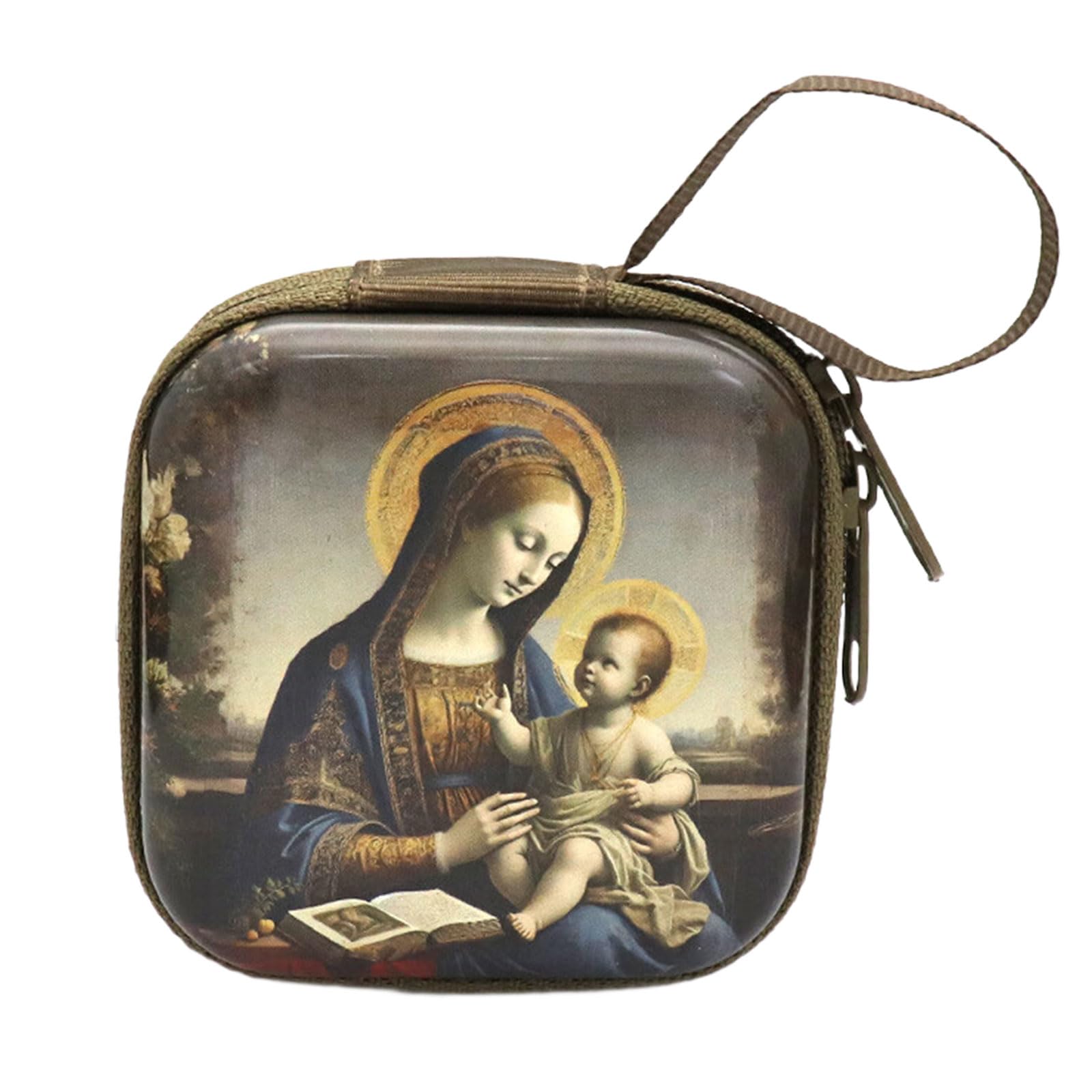 Whoasyst Catholic Rosary Zippered for Prayer Beads, Jewelry & Coin Purse, Travel Catholic Rosary Pouches