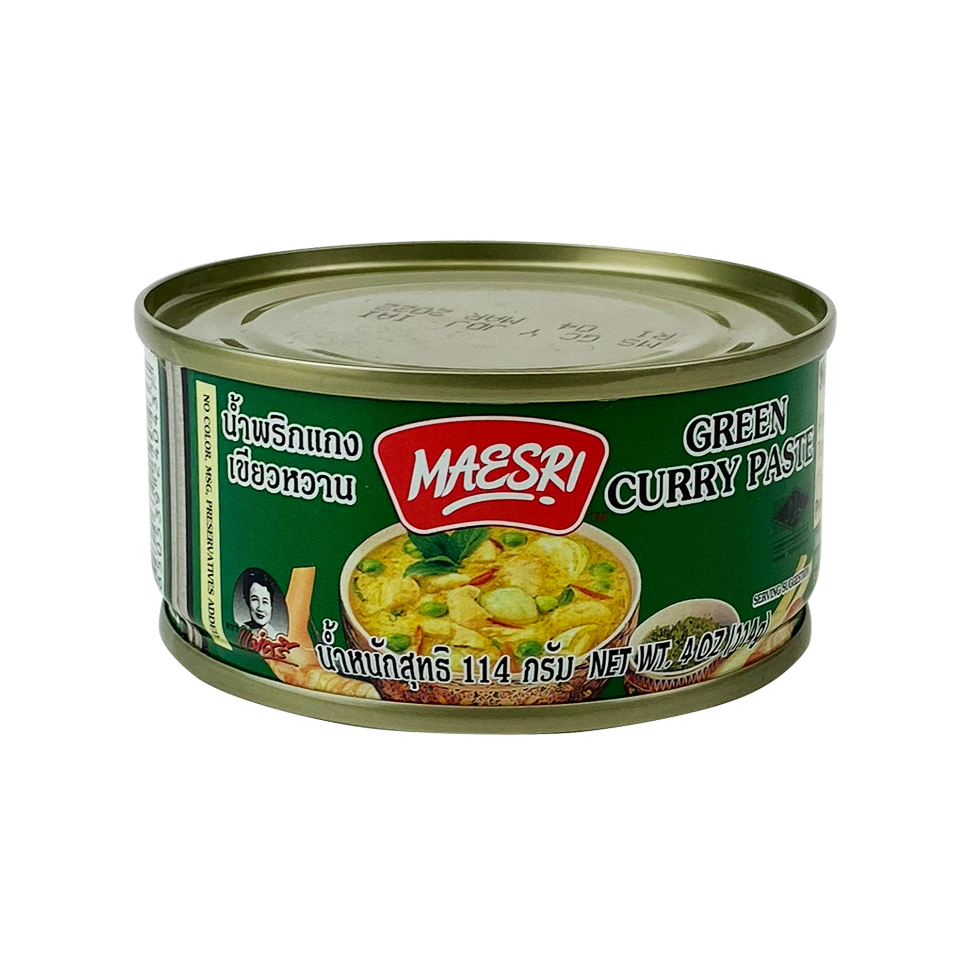 MaeSri Green Curry Paste, 4 Ounce (Pack of 48)