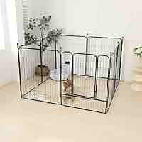 PETTOM 犬 サークル ペットフェンス 中大型犬用(高さ80cm-八枚) Amazon | PETTOM 犬 サークル ペットフェンス ペットケージ 犬