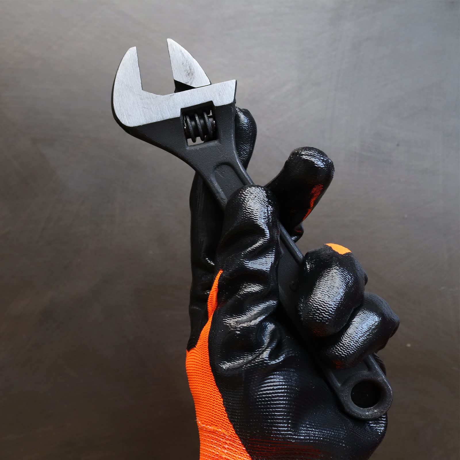 JOIKIT Confezione da 4 chiavi regolabili da 20 cm, con apertura a ganascia larga, finitura in ossido nero per smontaggio di tubi, automotive, e dadi per tubi