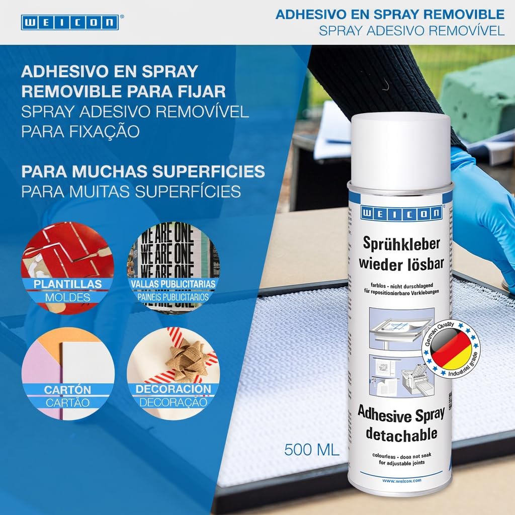 WEICON Spray Adhesivo 500ml (Nuevamente separable)