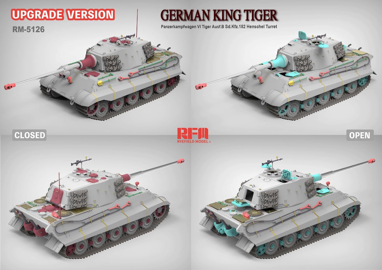 KING TIGER Sd.Kfz.182 ミリタリーモデルキット Amazon | ライフィールドモデル (RYEFIELD MODEL) 1/35 Sd.Kfz.182