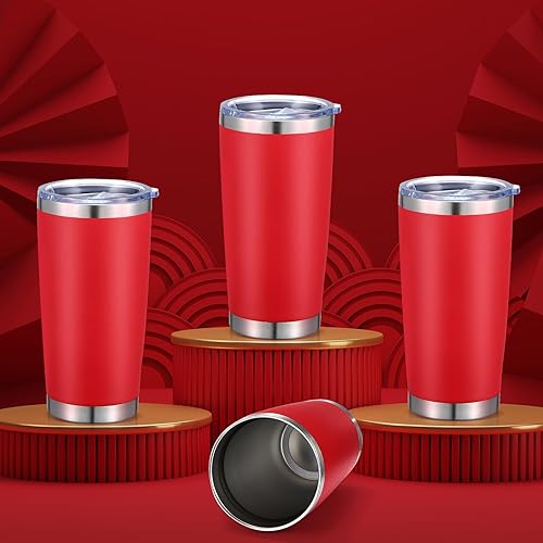 Miniatura 6 de Sieral Paquete de 36 vasos de acero inoxidable a granel con tapa, aislamiento al vacío de doble pared, taza de café de viaje con recubrimiento en