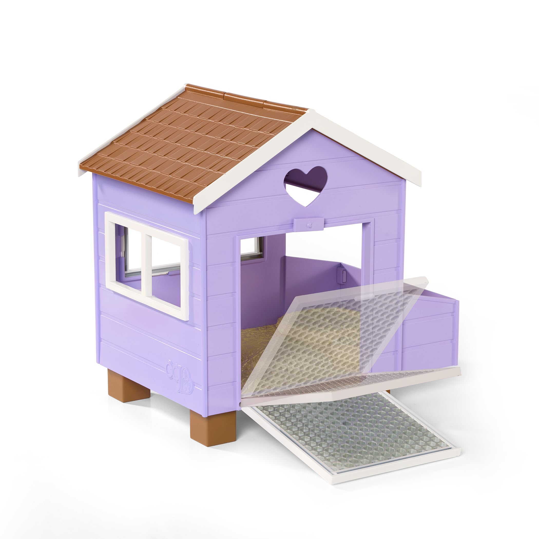 Our Generation – Henhouse Farm Home con tetto apribile & porta – Pulcino peluche & Uova che depongono animali di pollo farciti