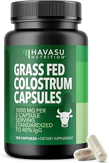 Grass Fed Colostrum Supplement for Immune and Gut Health - 1000mg Bovine Colostrum per Serving with 40% IgG - 120 Count - Non-GMO, Gluten-Free Colostrum Capsules for Adults - 60 Day Supply