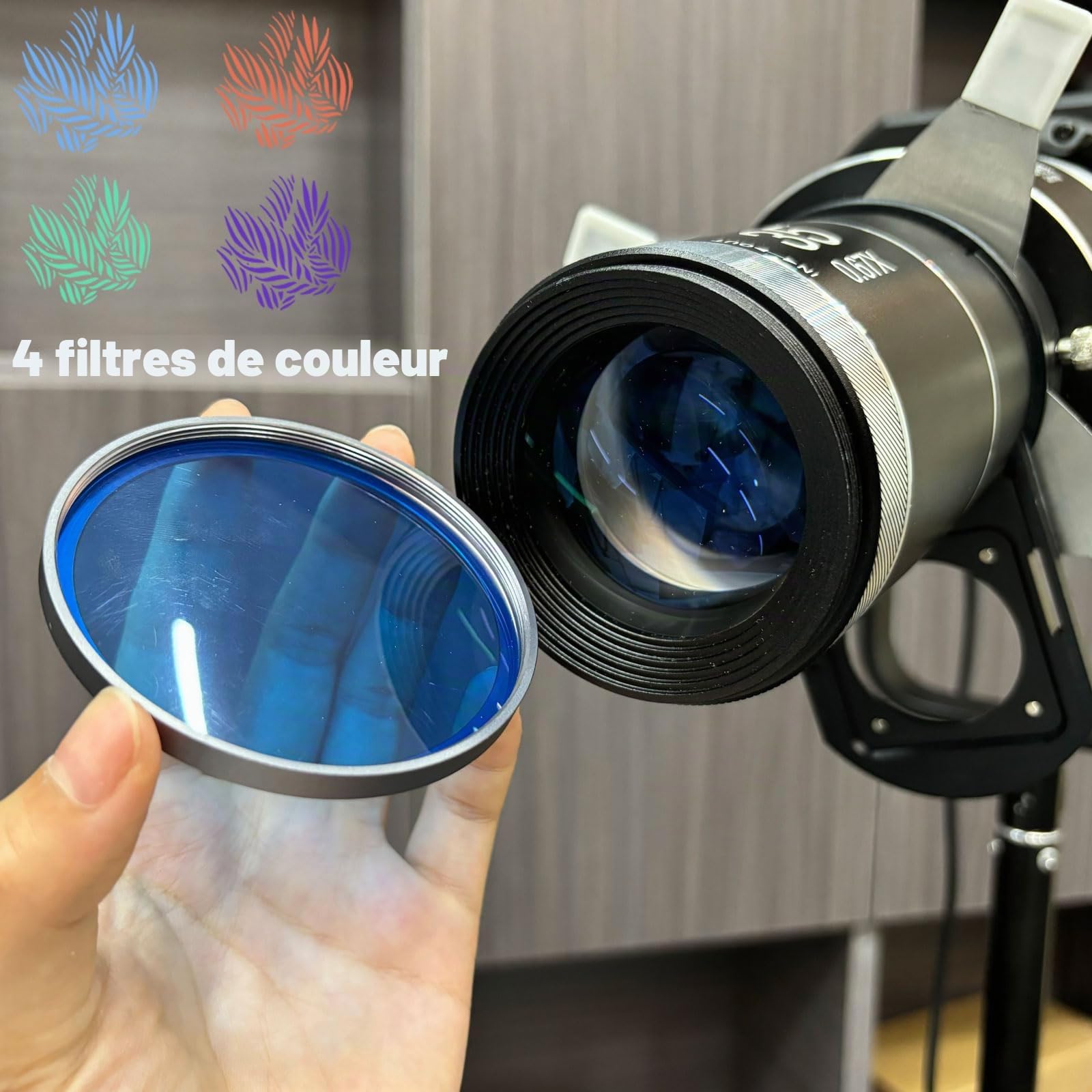 DF DIGITALFOTO Snoot Optique Bowens Monture, 25 Gobos, Accessoire de Projection de 2e Génération pour Projecteur de Photographie, Compatible avec Aputure Amaran 100X/D 200D/X, Godox SL60, Focalisable