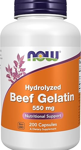 Gelatina Now Foods de carne vacuna hidrolizada, 733739065056, 1, 1