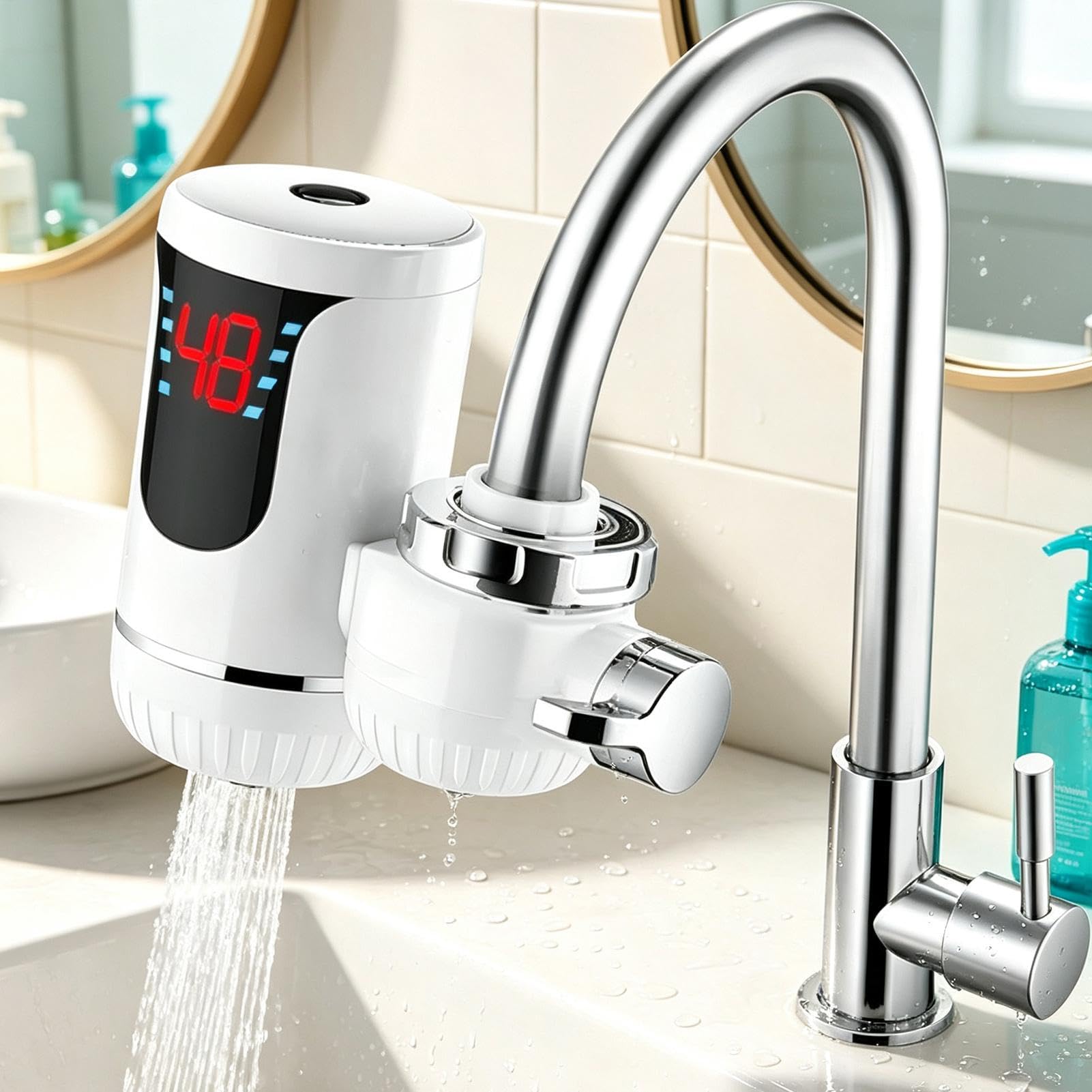 Rubinetto Acqua Calda Istantanea Parti Di Ricambio Per Riscaldamento Rotante | Rubinetto Elettrico Impermeabile Per Casa Bagno Hotel Doccia Cucina