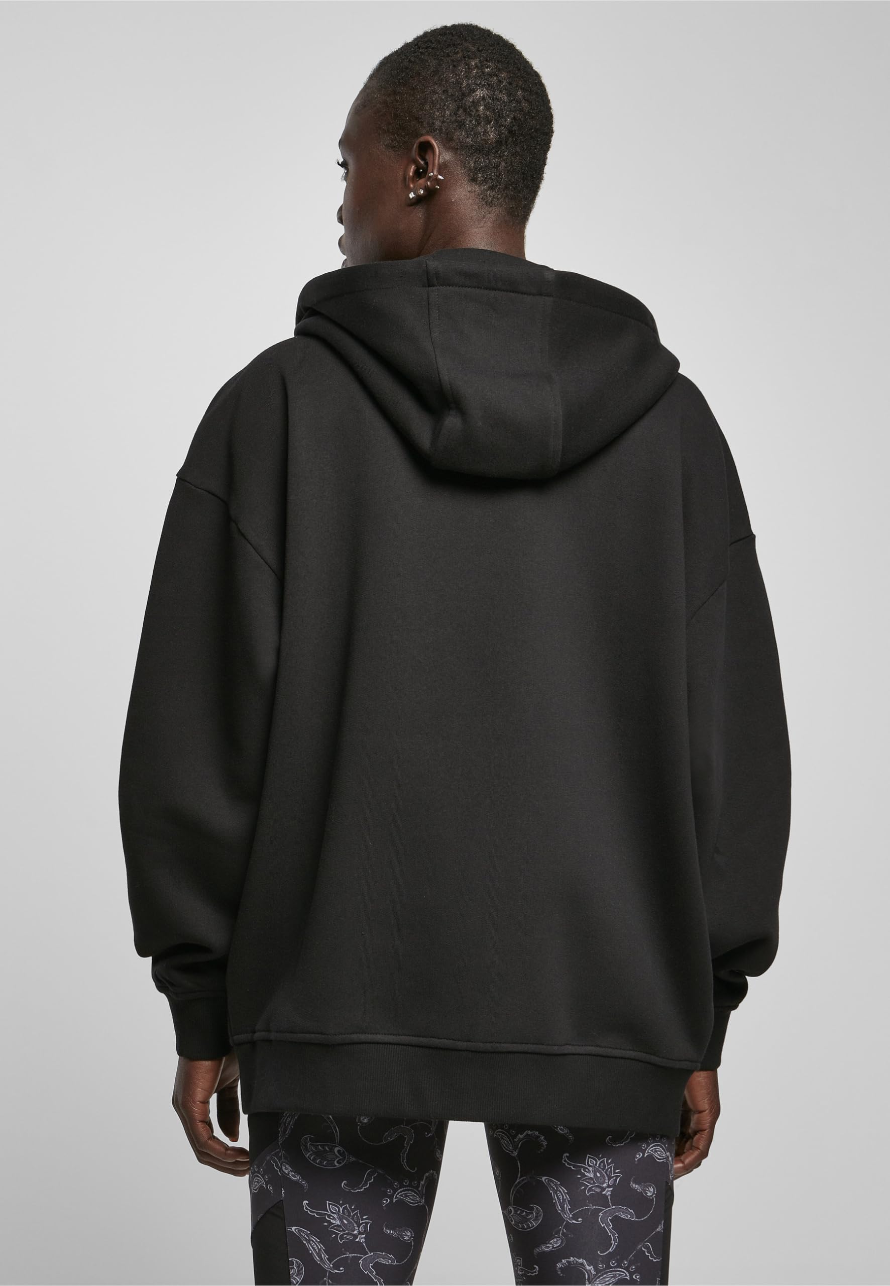 Urban Classics sweter kardigan Kobiety Damska Bluza Z Kapturem Oversize Z Zamkiem Błyskawicznym