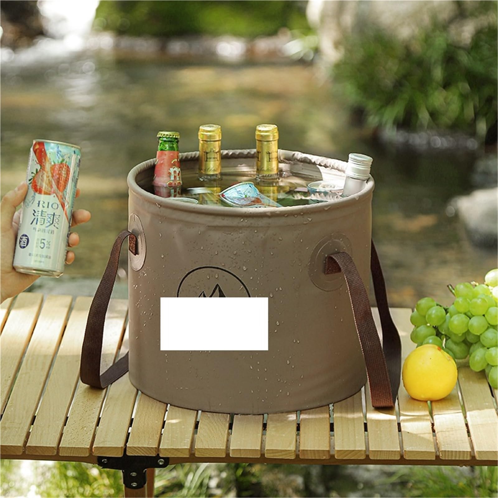 Seau De PêChe Pliable Seau Pliable Portable de 5/10/20 L avec Couvercle, for Lavage Voiture, pêche, Salle Bain, Seau en Silicone, Camping, Fournitures ménagères
