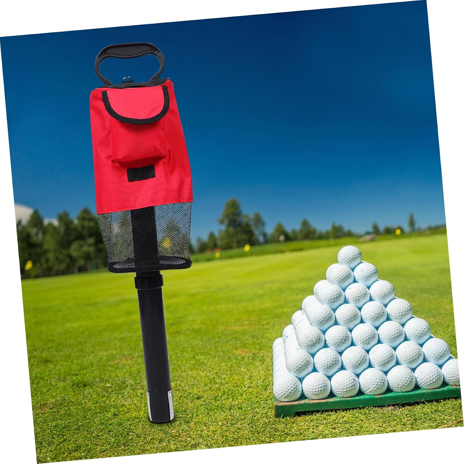 1pc Golf Ball Picker Upper Tube Portable and Sturdy Golf Retriever for Collection Easy Disassembly for Convenient Carrying and Plastic Construction Red