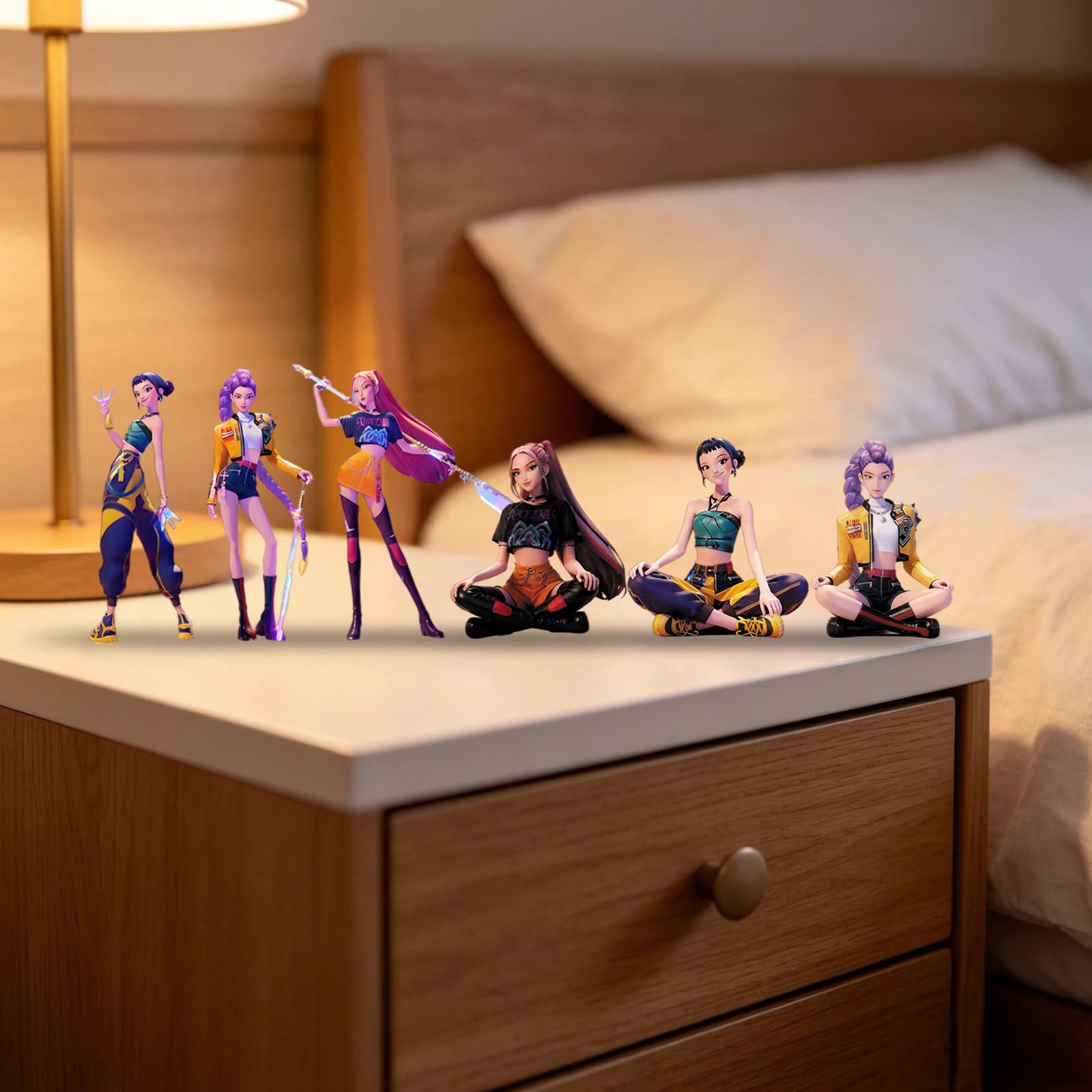 6 figuras de dibujos animados, modelo de personaje, figura coleccionable, regalo creativo para los fans