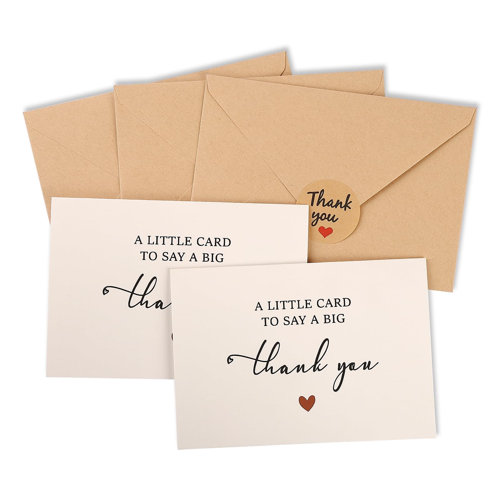 40 Pack Thank You Cards with Envelopes & Stickers, Thank You Cards Multipack, Perfect for Baby Showers, Wedding, Small Business, Graduations, Holiday Gifts