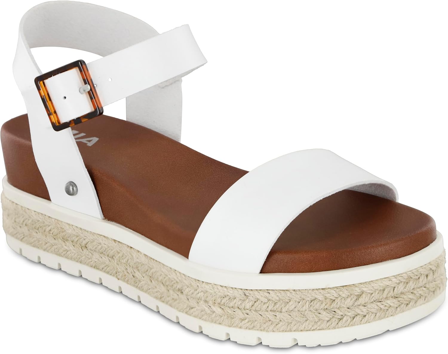 MIA Women's Platform Sandals - Espadrille Raffia Sole