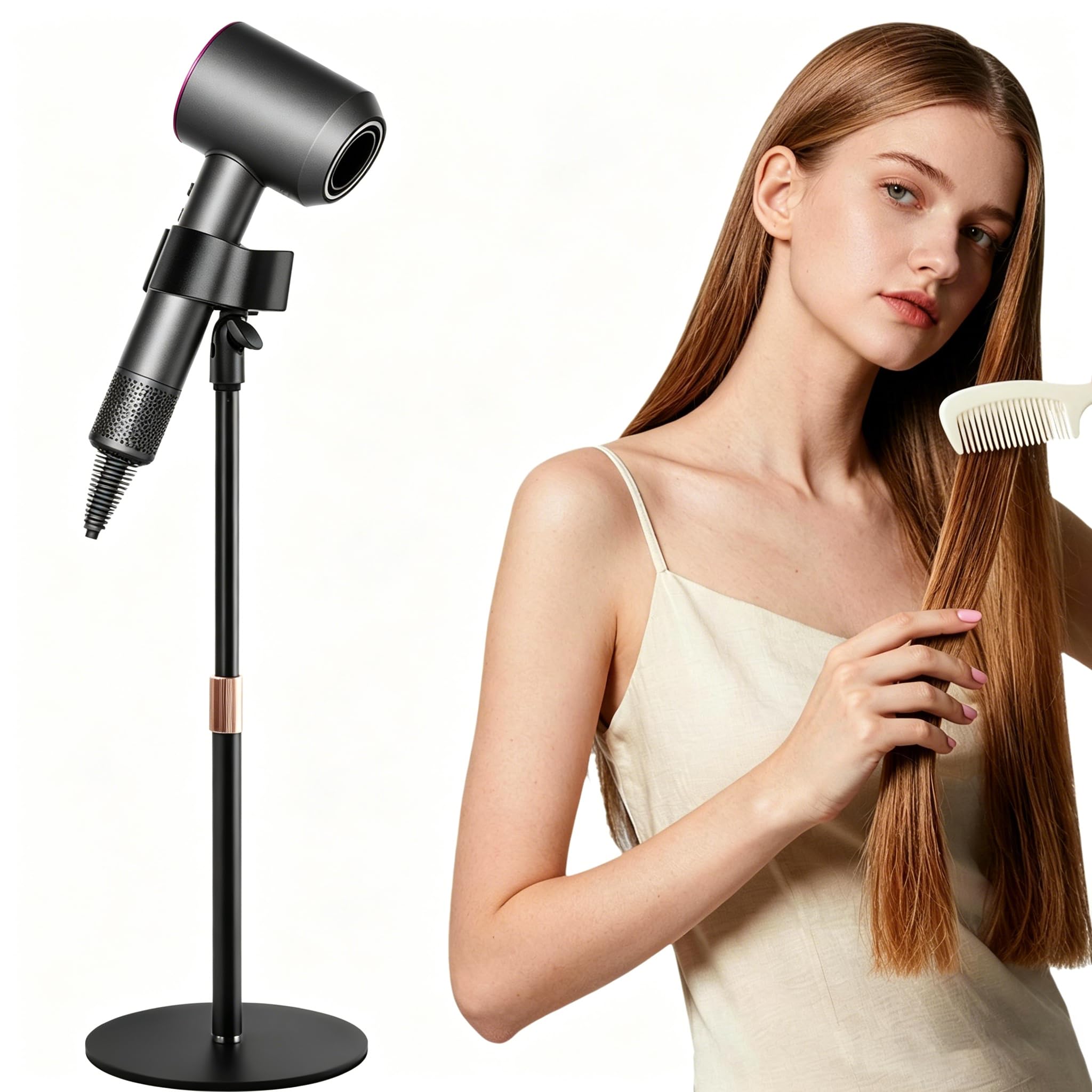 Support sèche-cheveux réglable BILIONE rotatif à 360°