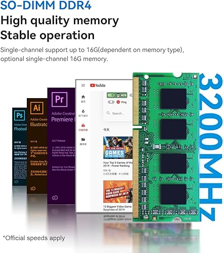 Miniatura 6 de Beelink Mini S12 Pro Mini PC Intel 12th Lake N100(hasta 3.4GHz 4C/4T), Mini computadoras 16GB DDR4 500GB SSD, Dual 1000Mbps Dual HDMI 4K Displays,