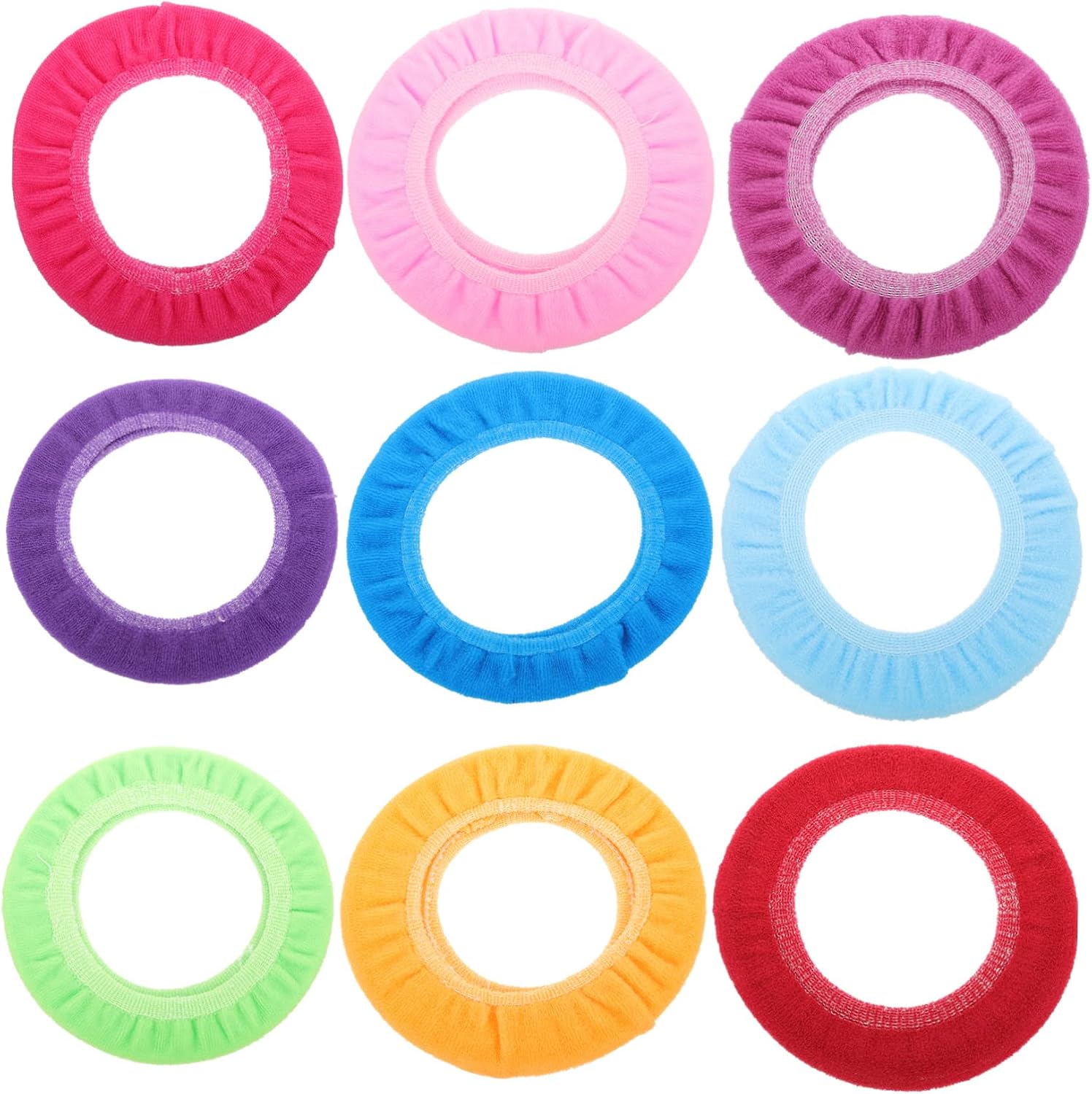 9pcs Stretchable Toilet Seat Cover Cushions of Washable Pads for Warmth and Comfort for Bathroom Decor and Cold Toilet Protection