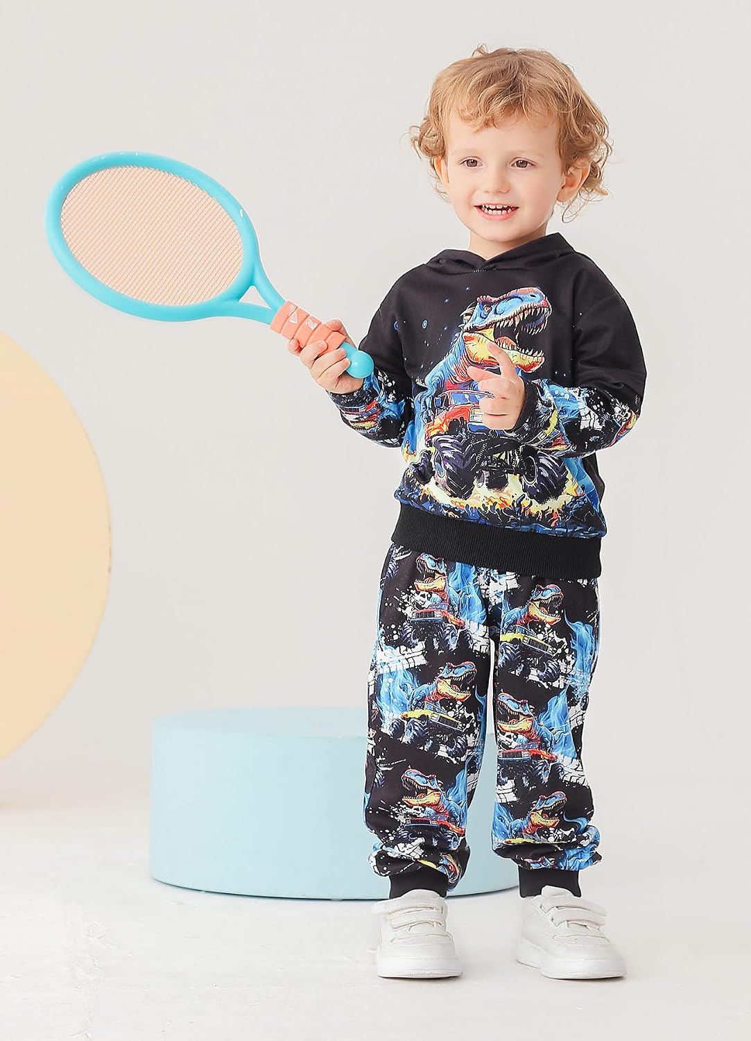 Boys Hoodie Pant Set Graphic Print Kids Sweatshirt
