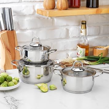 Schäfer Eva Steel Cookware Set-6 Prç.- Inox