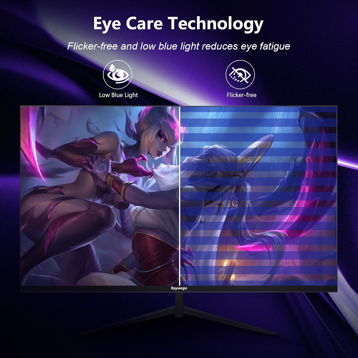 27inch Gaming Computer Monitor IPS 240Hz FHD(1920×1080P), 99% sRGB,1ms Response Time, 400cd/m²,AMD Freesync, Crosshair & Eye-Care Tech,Low Blue Light,HDMI 2.0,DP 1.4,Supports Wall-Mounted 27 inch Flat-1k-240hz black image 8 of 9 B0F13DKRQ2