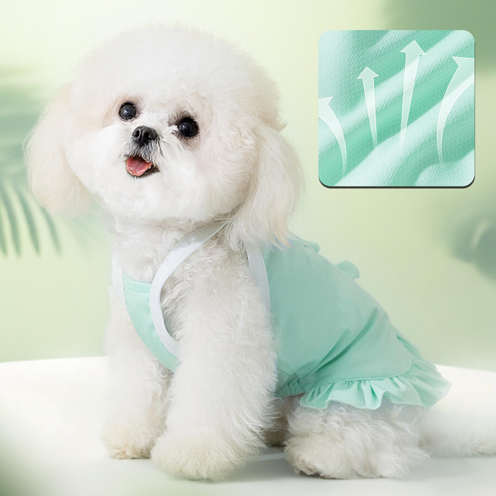 1Pc Fashionable Small Dog Dress Breathable Comfortable Cute Puppy Outfit Soft Lightweight Sleeveless Dog Clothes for Small Medium Dog - Image 4
