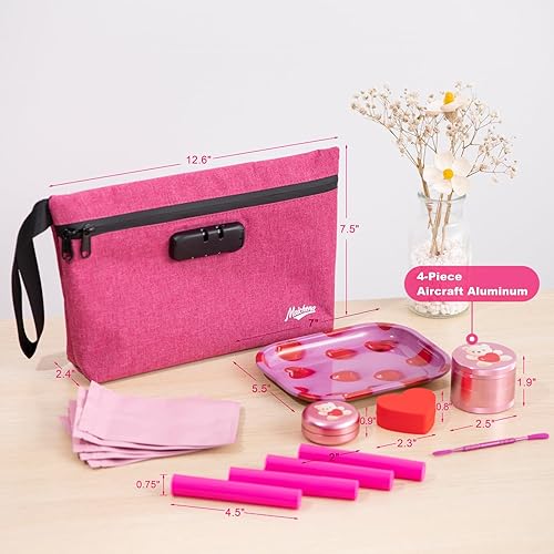 Miniatura 2 de Bolsa a prueba de olores con cerradura de combinación, recipientes grandes a prueba de olores, bolsa forrada de carbono a prueba de olores,