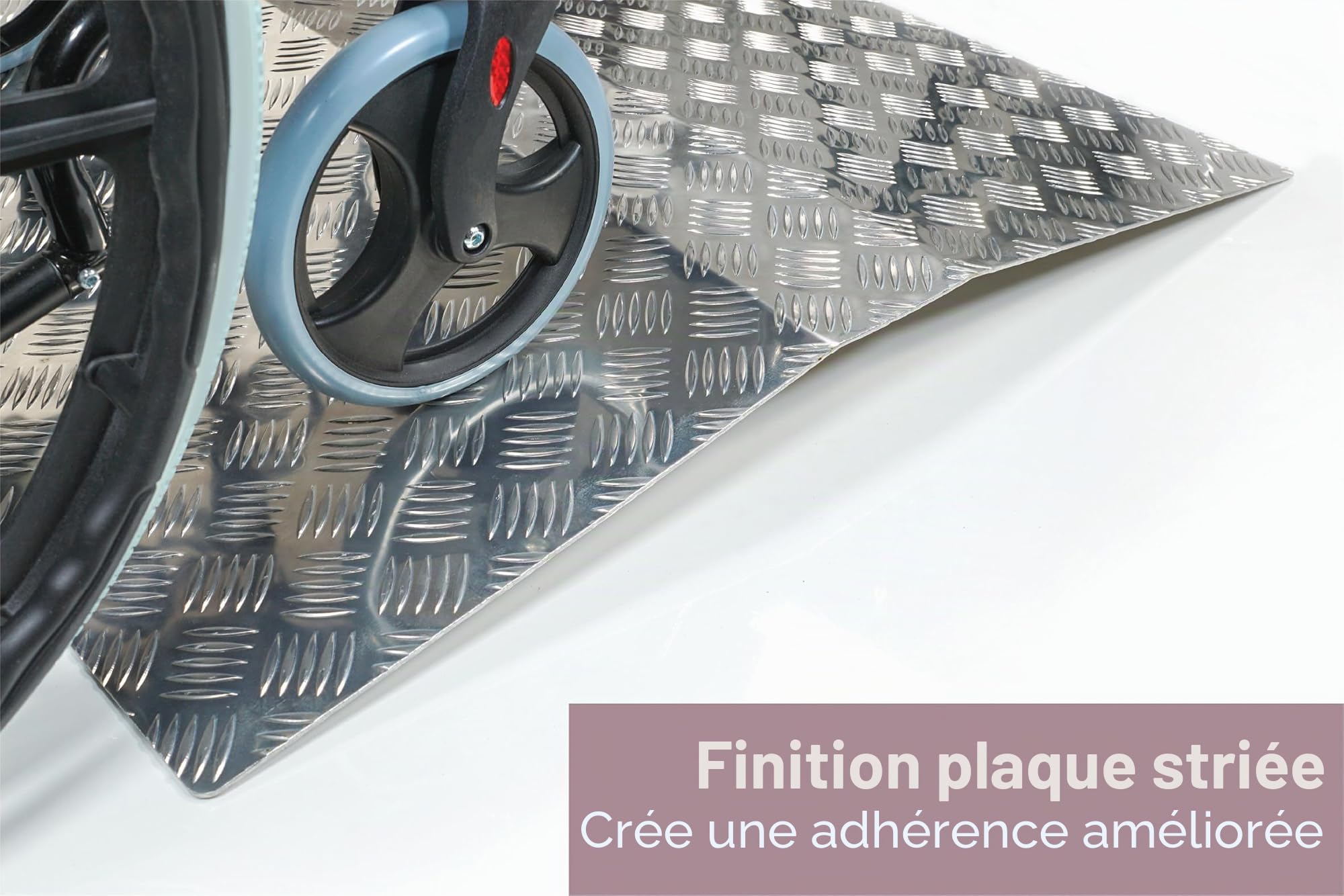 Aidapt Rampe de seuil de pont en aluminium, trois longueurs et hauteurs, scooter, fauteuil roulant, trottoir, portable, légère, mobilité, personnes âgées, coussinets antidérapants, durable, résistante