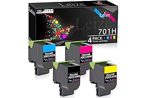 Leize Compatible Toner Cartridge 4-Pack for Lexmark CS310DN CS410DN CS310N