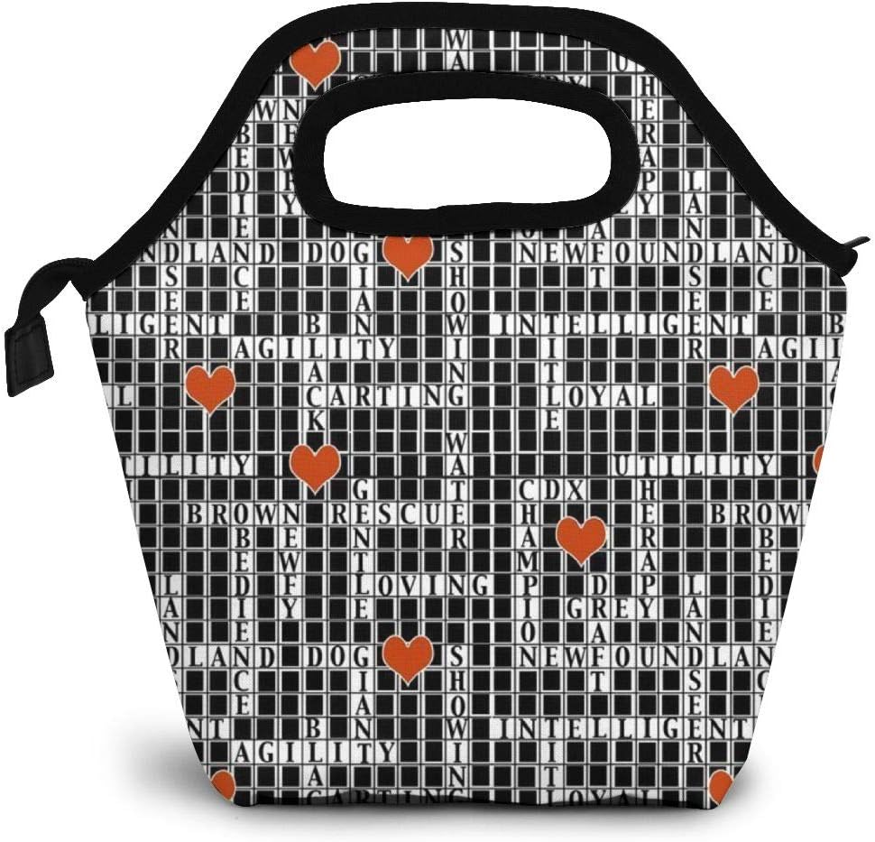 ZMSL Crossword Puzzle Lunch Tote, OFEILY Lunch Boxes Lunch