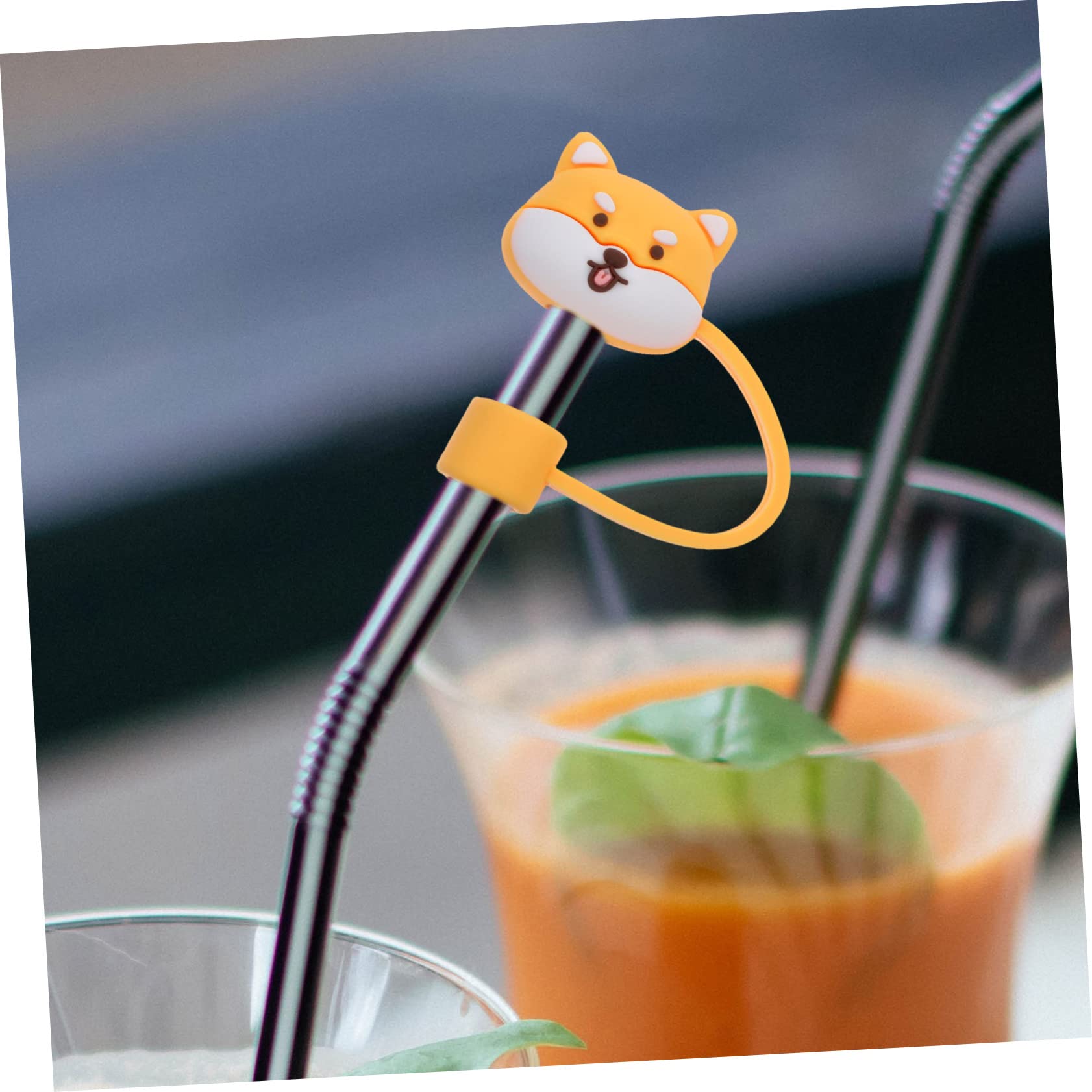TOPBATHY 30stücke Trinkhalmdeckel Niedliche Tierdesigns Küken Hase Fuchs Katze Einhorn Wiederverwendbare Und Wasserdichte Schutzkappen Für Trinkhalme Für Partys Und