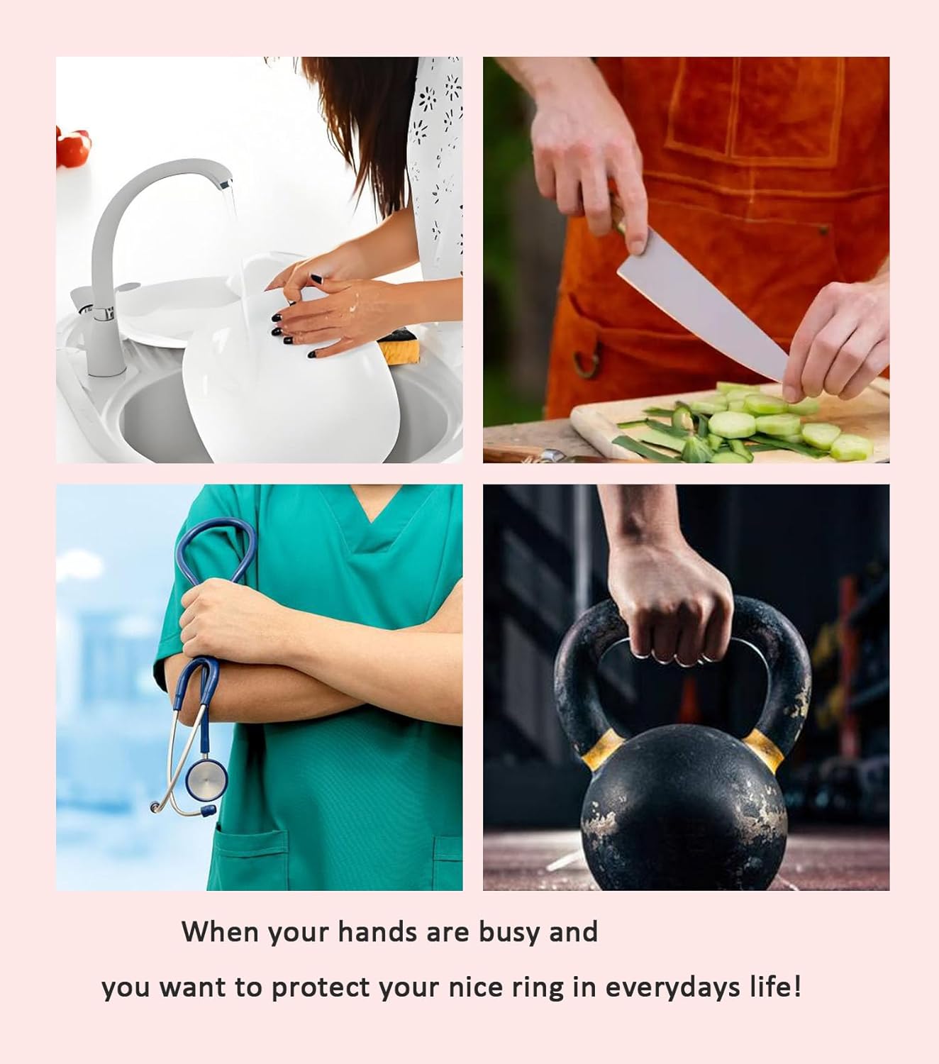 Dainty Ring Holder Necklace 18K Gold Plated Pendant 3-5 Sizes Tiny Wishbone Rings Keeper Necklaces Floral Dainty Jewelry Gift for Hers Teens - Image 5