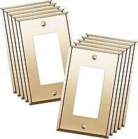 Vista 11 de ENERLITES Placa decorativa doble de metal para interruptor o receptáculo, placa de pared de acero inoxidable, resistente a la corrosión