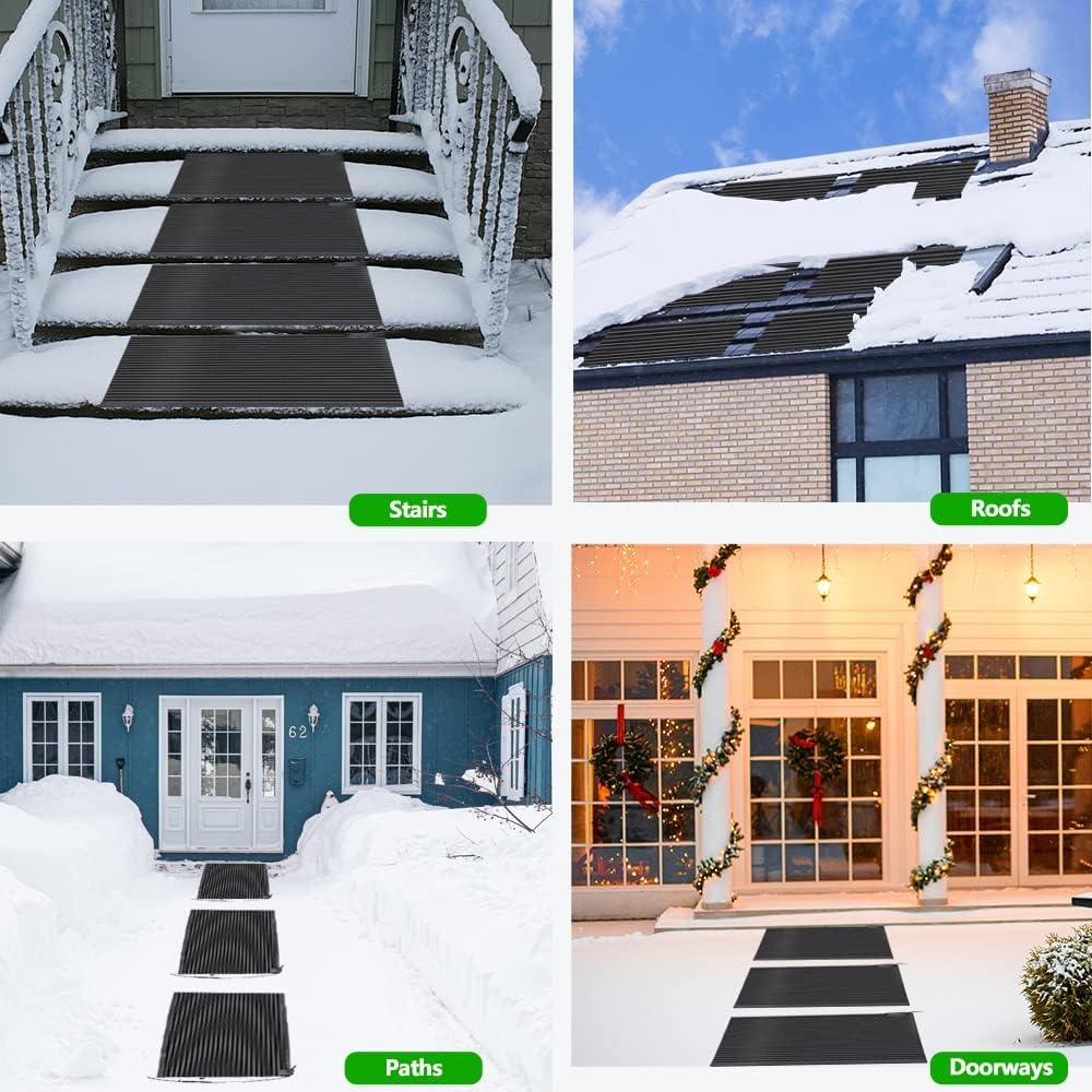 Review Toriexon Snow Melting Mats Outdoor 30x48inch, NonSlip Heated