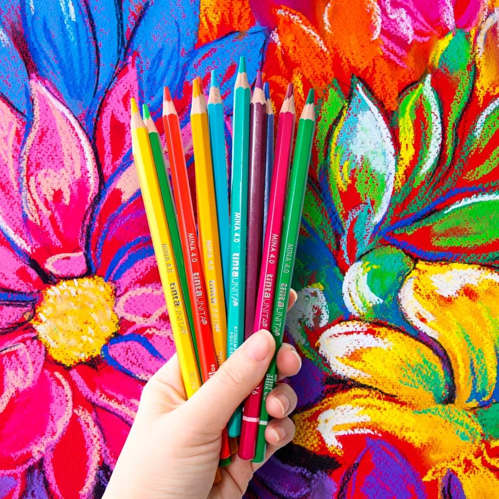 Generico Set 3 pacchi Pastelli Tinta Unita da 24, Multicolore -Mina 4.2 mm