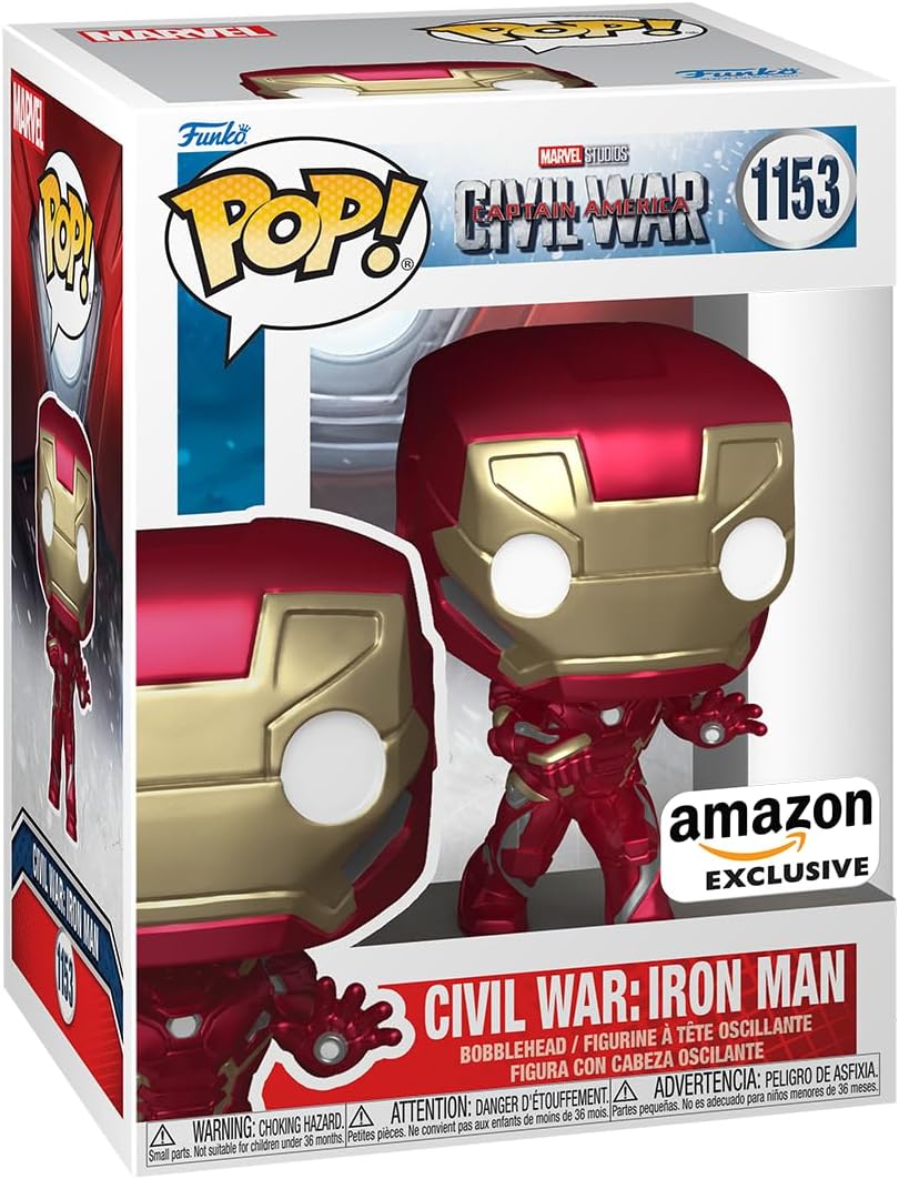 Funko POP! Marvel: Civil War Build A Scene - Iron Man - Captain America - Collectable Vinyl Figure - Gift Idea - Official Merchandise - for Kids & Adults - Movies Fans