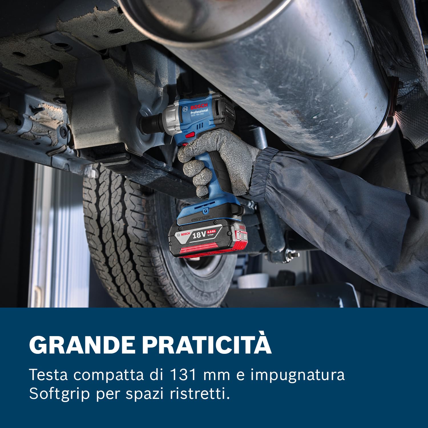 Bosch Professional 18V System Avvitatore a massa battente GDS 18V-350 (senza batteria/caricabatteria)