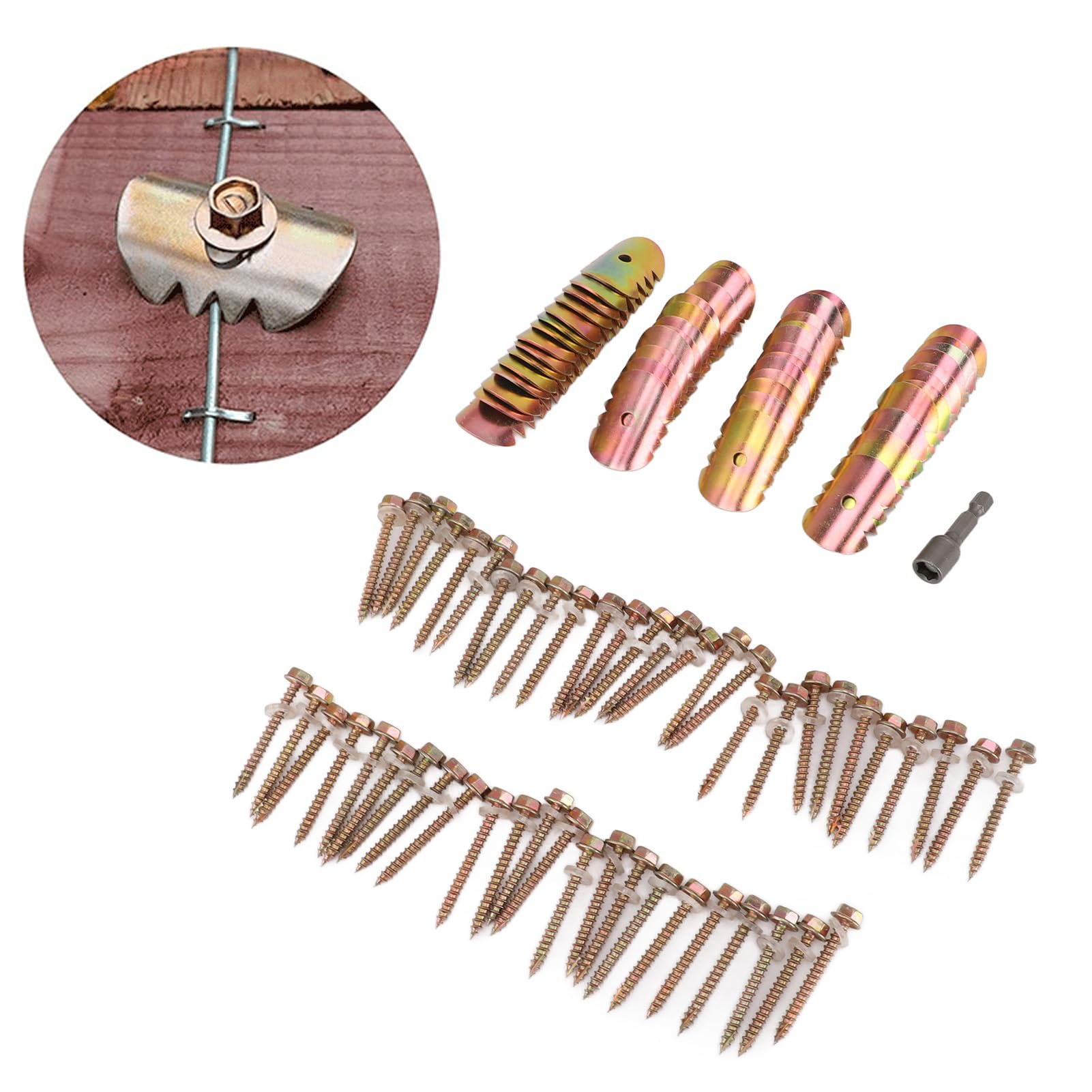 Drahtzaun-Heftklammer, 100pcs Cat's Claw Fasteners Nägel Ersetzt die gemeinsame Fechten Klammer Kohlenstoffstahl verzinkt rostfrei Zaunnägel Befestigungselemente für Maschendraht