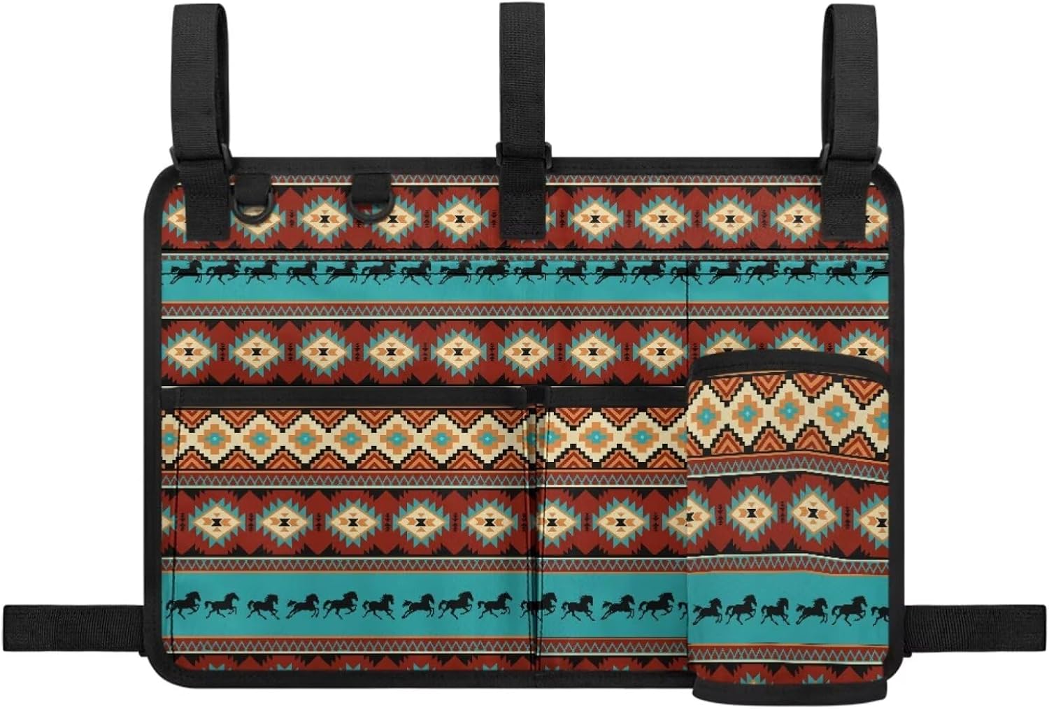 Yewattles Car Backseat Daily Necessities Organizer Auto Hanging Seat Back Storage Multipurpose Cargo Accessory Space Saving Facilitator for Golf Car Retro Aztec