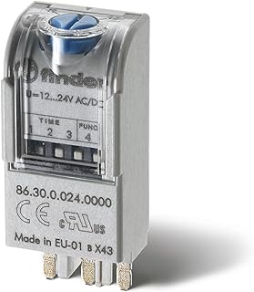 Finder 86.30.8.120.0000 120 AC Coil, 1.5s to 100h, Plug-in On Pulse/On Delay Timer Module