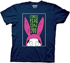Bob's Burgers Louise I Smell The Fear On You T-Shirt (Medium, Navy Blue)