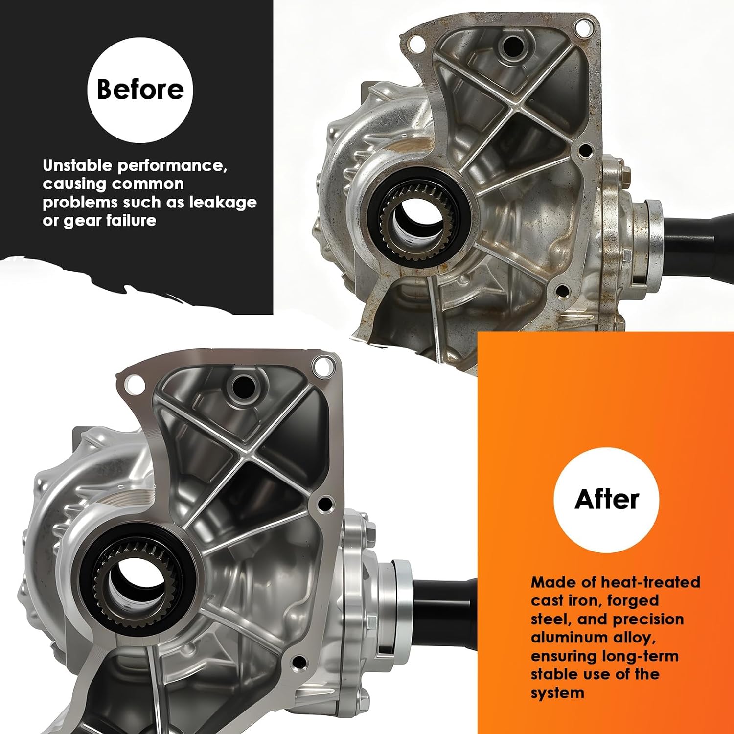 33100-JP11C Transfer Case Assembly Compatible with Murano 3.5L V6 CVT 2009-2014 JX35 CVT 2013 Front Differential Transfer Case Replace 33100-JP00B 33100-JP01C 412-51337 33100JP11A