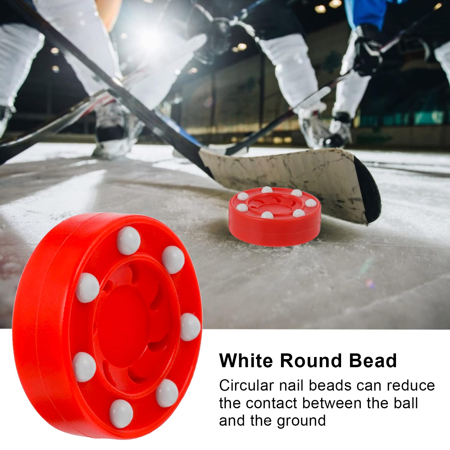 2 Pièces Palet De Hockey sur roulettes - Balles De Hockey sur Route Réutilisables pour Entraînement en Plein Air Et Jeux Professionnels