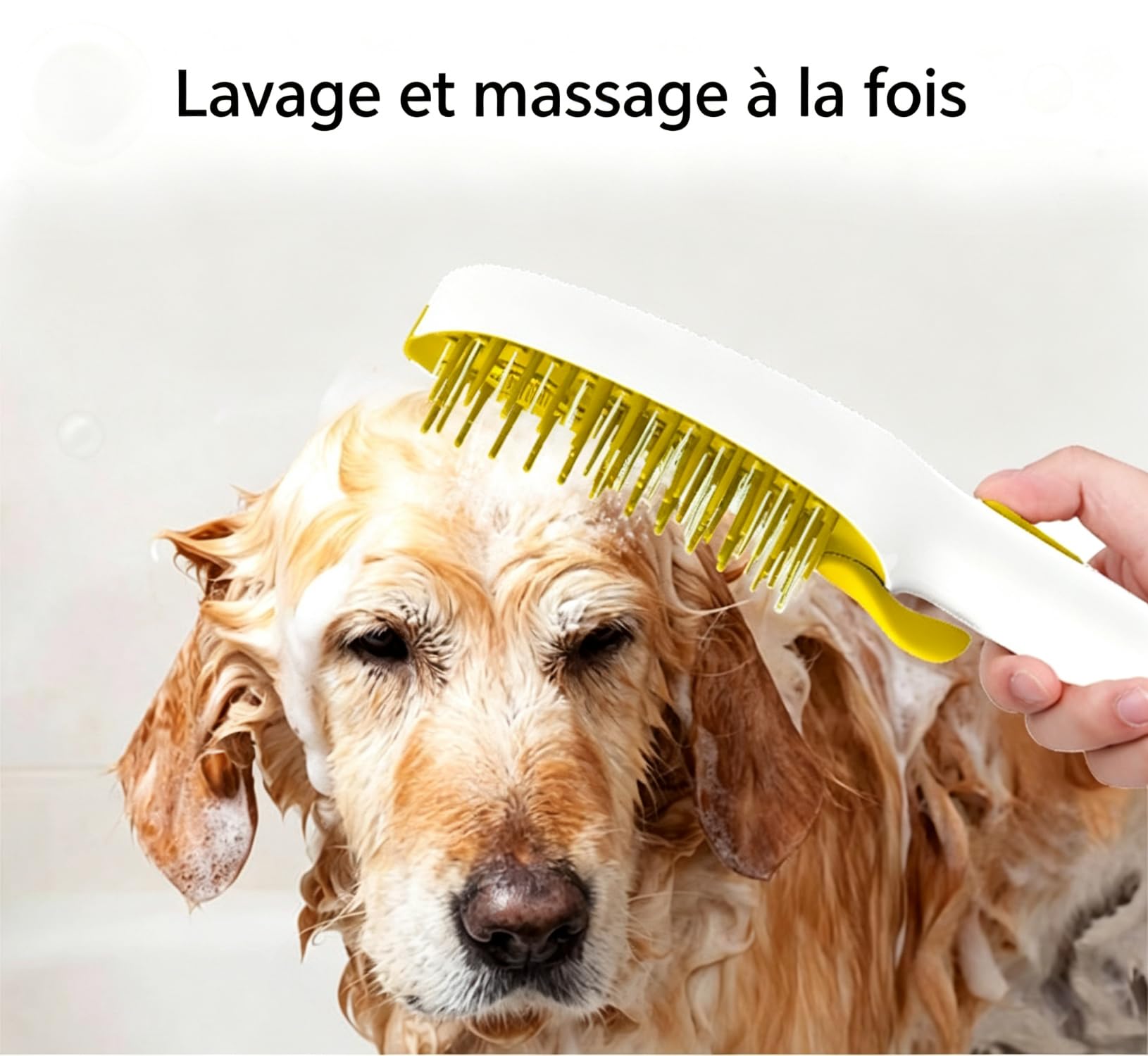Pack de 3 duchas de aseo para perros y gatos, cepillo de silicona, cabezal de ducha, conexión rápida, flexible, estándar, flujo ajustable, para baño, casa camping playa (negro y blanco)