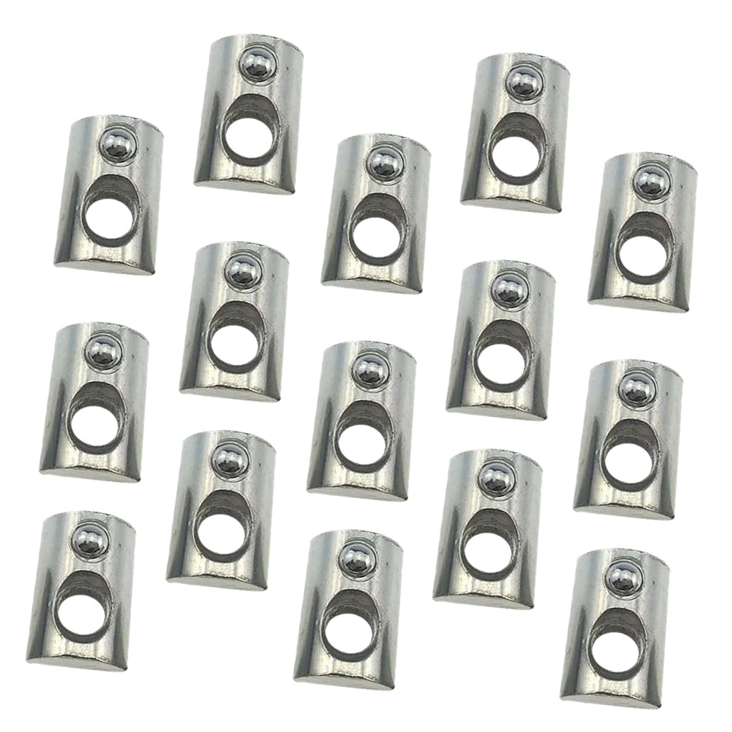 Alipis 100pcs Carbon Steel Plated Elastic Nuts for Aluminum Extrusion Profile High Hardness Easy to Use Suitable for Indoor Outdoor Applications
