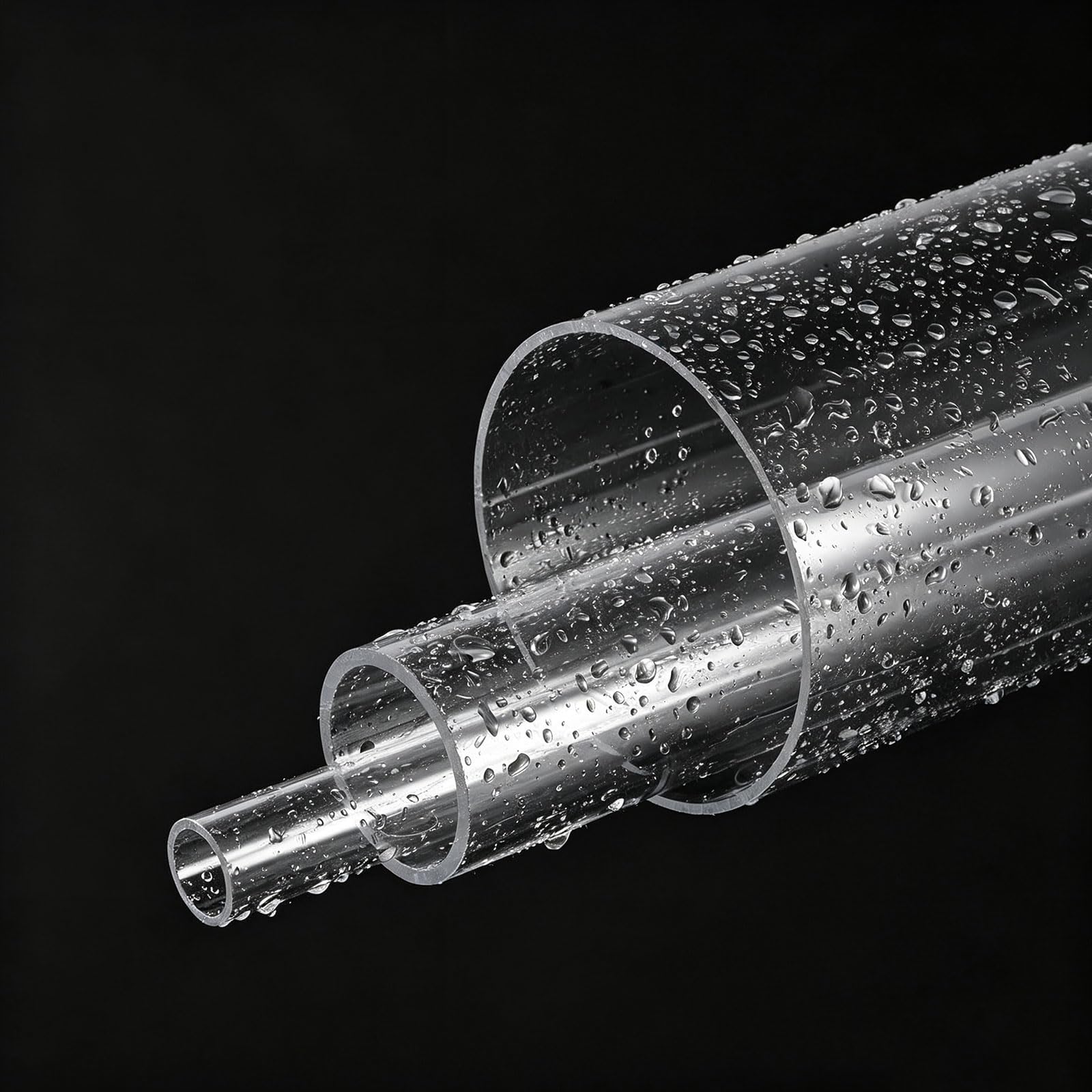 Klares Acryl-Rundrohr 300 Mm Außendurchmesser X 1 M, 1 Stück Transparenter PMMA-Hohlrohr Für DIY-Bastelarbeiten,300 * 10mm | Hohe Optische Klarheit, Glatte Glänzende Oberfläche, Leicht und Stabil, Einfach Zu Schneiden und Zu Bearbeiten
