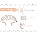 100th Birthday Decorations Women, Including 100th Birthday Crown/Tiara, Sash, Cake Topper and Candles, Happy 100th Birthday Decorations for Women gallery image