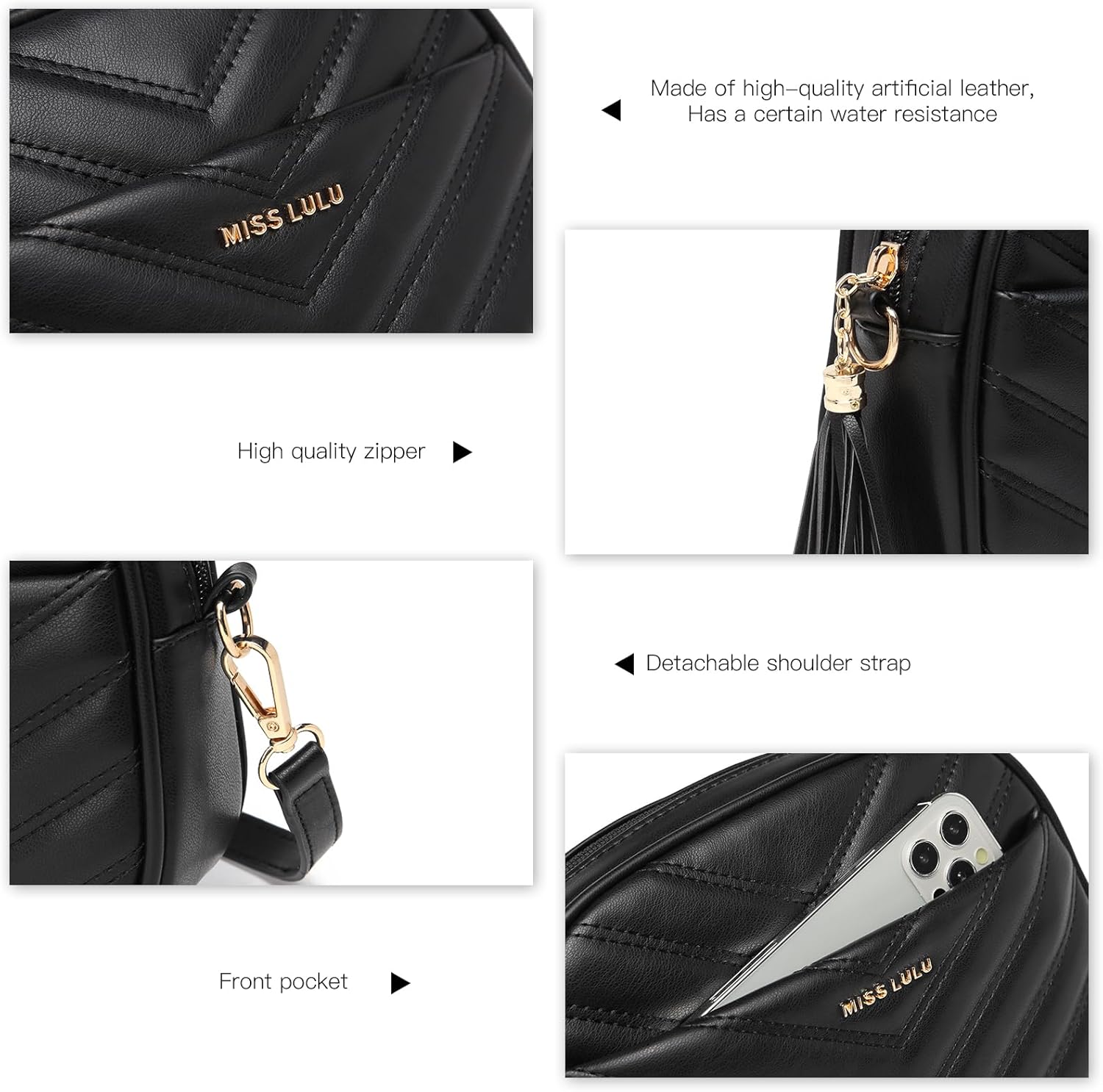 MISS LULU Utility, Black