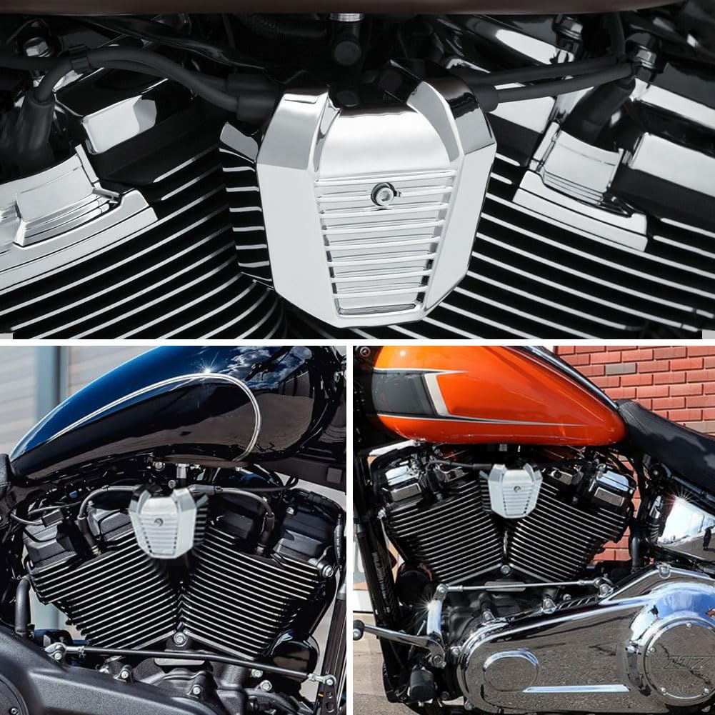 Bouchons De Valve Pneu Moto Orange CNC - Couvre-Potences Harley Softail Fat Boy Street Bob